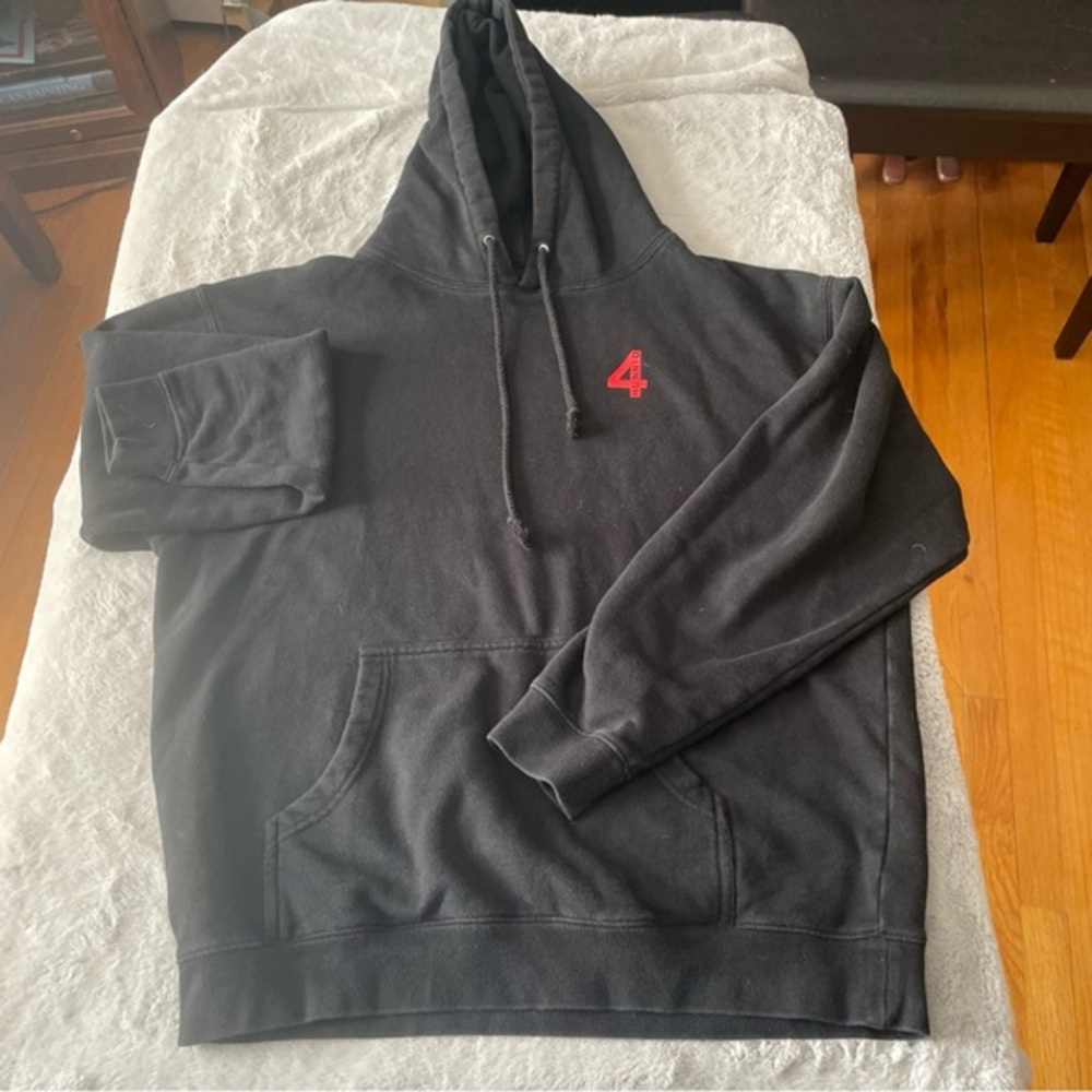 4 Hunnid Black Hoodie Sweatshirt no stress no ex size large
